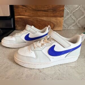 Nike court borough low recraft Kids White and Blue Sneakers
